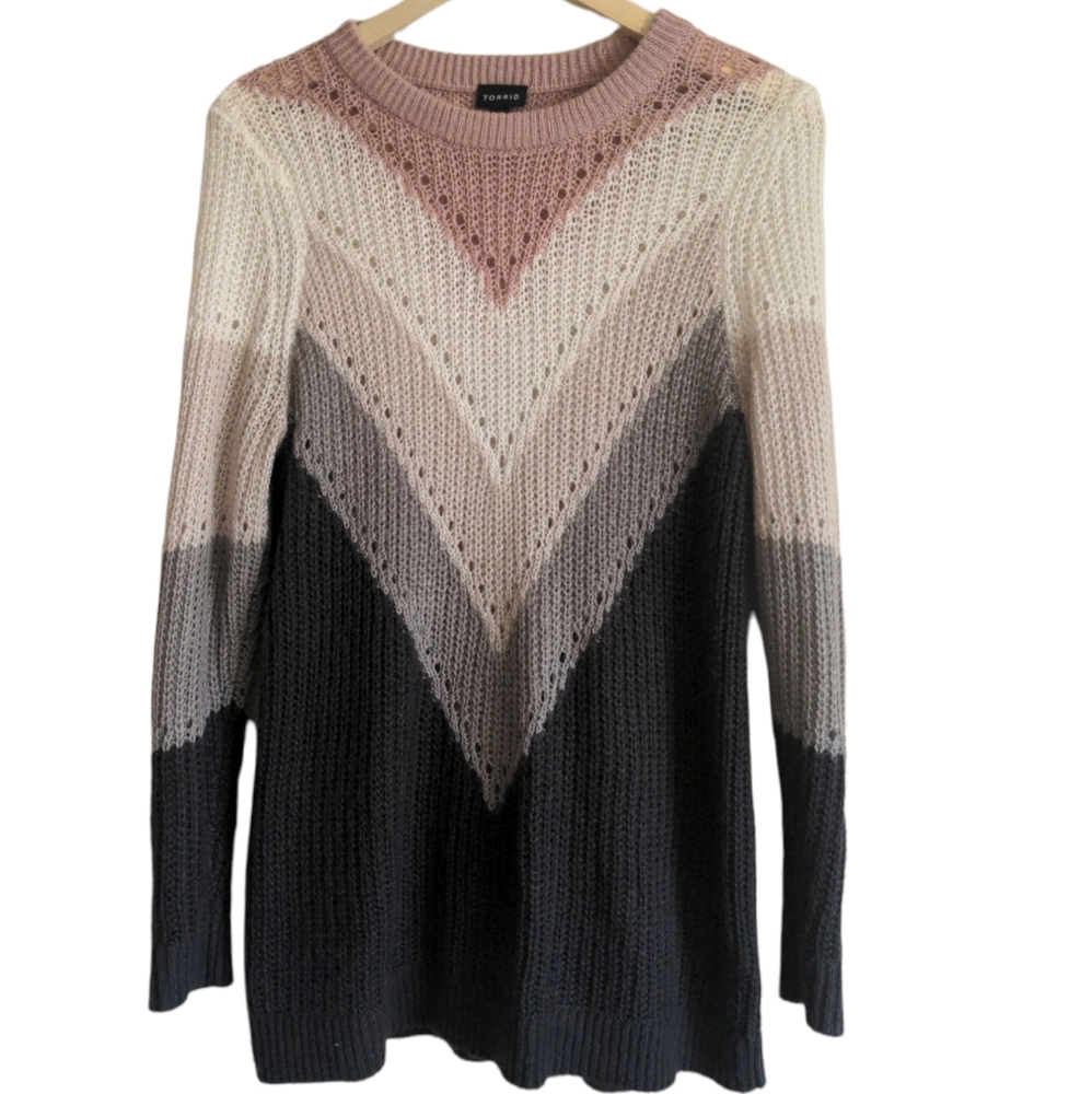 Fall Find! 🍂🍁Torrid! Beautiful excellent condition color block sweater
